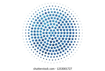 Light BLUE vector cover with small and big stars. Glitter abstract illustration with colored stars. The pattern can be used for websites.