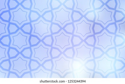 Light BLUE vector cover with small and big stars. Glitter abstract illustration with colored stars. Smart design for your business advert.