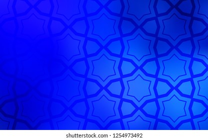 Light BLUE vector cover with small and big stars. Glitter abstract illustration with colored stars. Pattern for new year ad, booklets.