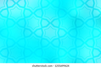 Light BLUE vector cover with small and big stars. Blurred decorative design in simple style with stars. Template for sell phone backgrounds.