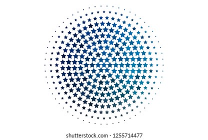 Light BLUE vector cover with small and big stars. Glitter abstract illustration with colored stars. The pattern can be used for new year ad, booklets.