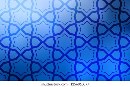 Light BLUE vector cover with small and big stars. Shining colored illustration with stars. Template for sell phone backgrounds.