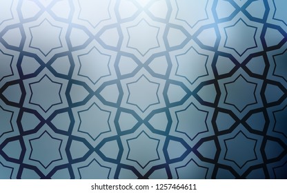 Light BLUE vector cover with small and big stars. Blurred decorative design in simple style with stars. Pattern for websites, landing pages.