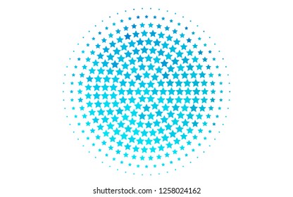 Light BLUE vector cover with small and big stars. Blurred decorative design in simple style with stars. The pattern can be used for wrapping gifts.