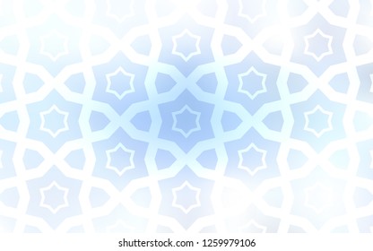 Light BLUE vector cover with small and big stars. Blurred decorative design in simple style with stars. Pattern for wrapping gifts.