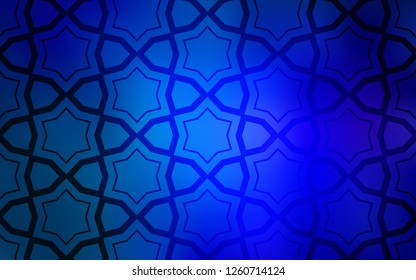 Light BLUE vector cover with small and big stars. Shining colored illustration with stars. Template for sell phone backgrounds.