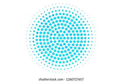 Light BLUE vector cover with small and big stars. Modern geometrical abstract illustration with stars. The pattern can be used for new year ad, booklets.
