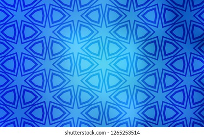 Light BLUE vector cover with small and big stars. Blurred decorative design in simple style with stars. Pattern for websites, landing pages.