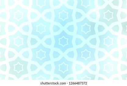 Light BLUE vector cover with small and big stars. Modern geometrical abstract illustration with stars. Best design for your ad, poster, banner.