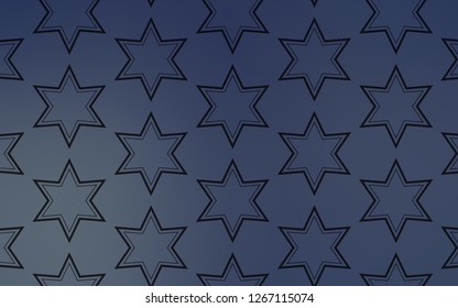 Light BLUE vector cover with small and big stars. Modern geometrical abstract illustration with stars. Pattern for wrapping gifts.