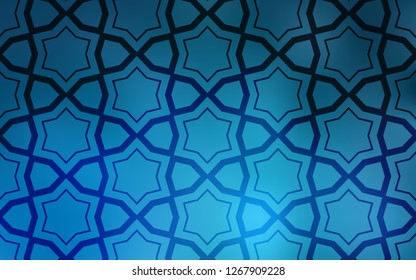 Light BLUE vector cover with small and big stars. Shining colored illustration with stars. Pattern for websites, landing pages.
