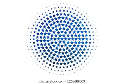 Light BLUE vector cover with small and big stars. Stars on blurred abstract background with gradient. The pattern can be used for websites.