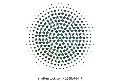 Light BLUE vector cover with small and big stars. Stars on blurred abstract background with gradient. The template can be used as a background.