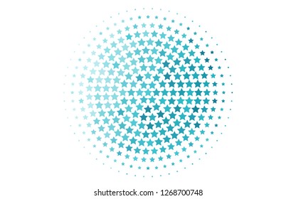 Light BLUE vector cover with small and big stars. Blurred decorative design in simple style with stars. Best design for your ad, poster, banner.