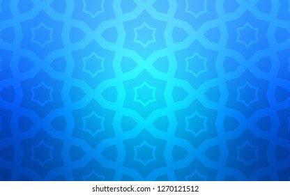 Light BLUE vector cover with small and big stars. Shining colored illustration with stars. Template for sell phone backgrounds.