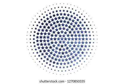 Light BLUE vector cover with small and big stars. Stars on blurred abstract background with gradient. Smart design for your business advert.