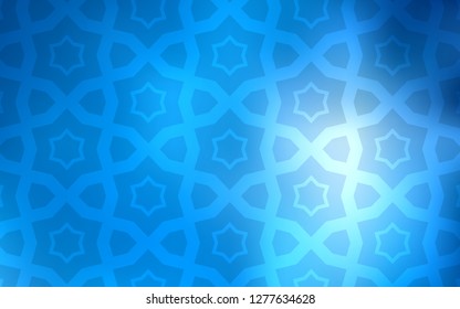 Light BLUE vector cover with small and big stars. Blurred decorative design in simple style with stars. Pattern for wrapping gifts.