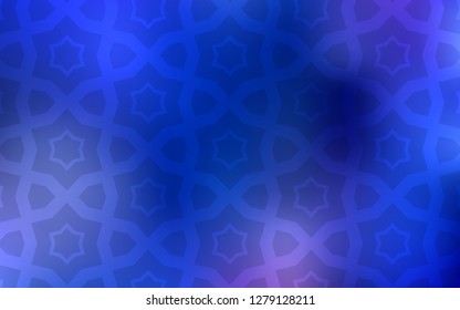 Light BLUE vector cover with small and big stars. Blurred decorative design in simple style with stars. Smart design for your business advert.