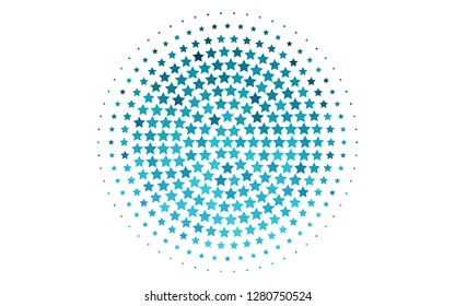 Light BLUE vector cover with small and big stars. Blurred decorative design in simple style with stars. The pattern can be used for new year ad, booklets.