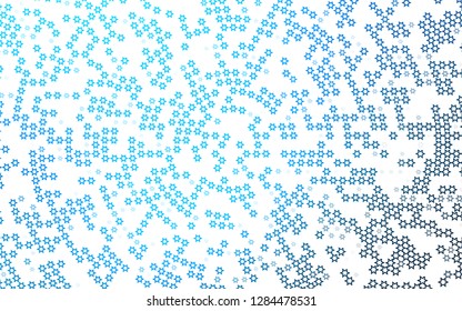 Light BLUE vector cover with small and big stars. Modern geometrical abstract illustration with stars. Smart design for your business advert.