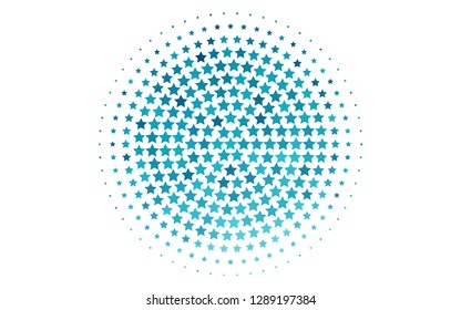 Light BLUE vector cover with small and big stars. Modern geometrical abstract illustration with stars. The template can be used as a background.