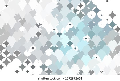 Light BLUE vector cover with small and big stars. Shining colored illustration with stars. Smart design for your business advert.