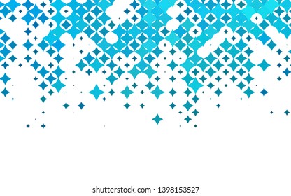 Light BLUE vector cover with small and big stars. Stars on blurred abstract background with gradient. The pattern can be used for websites.