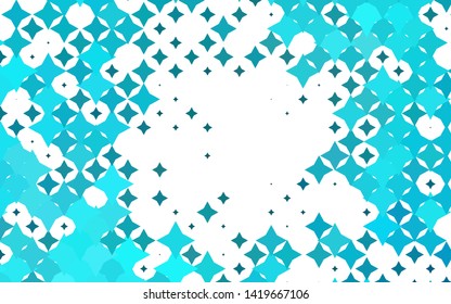Light BLUE vector cover with small and big stars. Modern geometrical abstract illustration with stars. Smart design for your business advert.