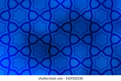 Light BLUE vector cover with small and big stars. Blurred decorative design in simple style with stars. Template for sell phone backgrounds.