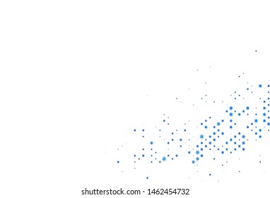 Light BLUE vector cover with small and big stars. Blurred decorative design in simple style with stars. The pattern can be used for websites.