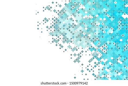 Light BLUE vector cover with small and big stars. Glitter abstract illustration with colored stars. The pattern can be used for wrapping gifts.