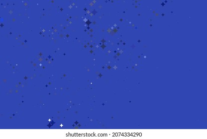 Light BLUE vector cover with small and big stars. Modern geometrical abstract illustration with stars. Best design for your ad, poster, banner.