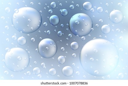 Light BLUE vector cover with spots. Illustration with set of shining colorful abstract circles. Pattern can be used as texture of water, rain drops.