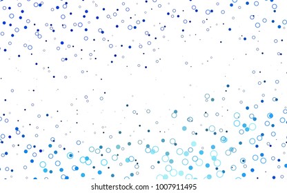 Light BLUE vector  cover with spots. Modern abstract illustration with colorful water drops. The pattern can be used for aqua ad, booklets.