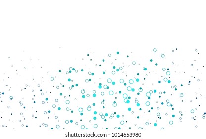 Light BLUE vector  cover with spots. Glitter abstract illustration with blurred drops of rain. The pattern can be used for aqua ad, booklets.