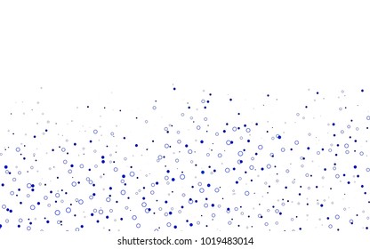 Light BLUE vector  cover with spots. Beautiful colored illustration with blurred circles in nature style. The pattern can be used for beautiful websites.