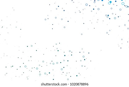 Light BLUE vector  cover with spots. Illustration with set of shining colorful abstract circles. The pattern can be used for beautiful websites.
