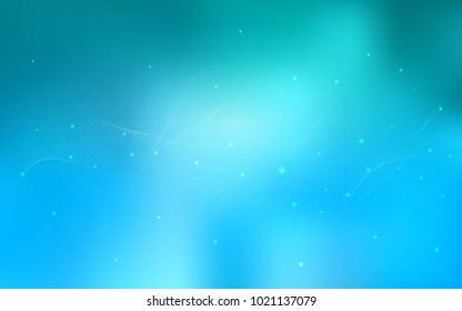 Light BLUE vector cover with spots. Glitter abstract illustration with blurred drops of rain. The pattern can be used for ads, leaflets of liquid.