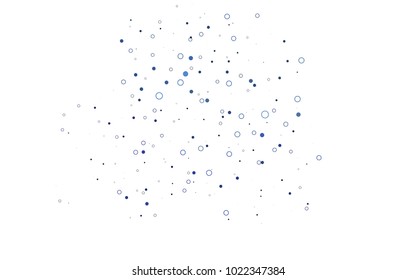 Light BLUE vector  cover with spots. Blurred decorative design in abstract style with bubbles. The pattern can be used for ads, leaflets of liquid.