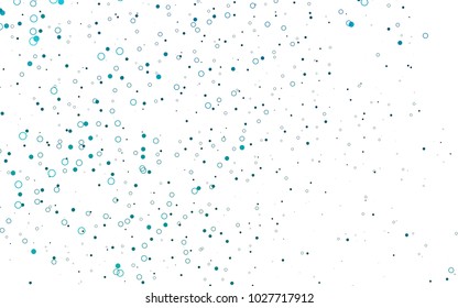 Light BLUE vector  cover with spots. Glitter abstract illustration with blurred drops of rain. The pattern can be used for ads, leaflets of liquid.
