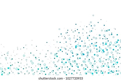 Light BLUE vector  cover with spots. Illustration with set of shining colorful abstract circles. The pattern can be used for aqua ad, booklets.