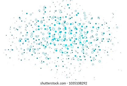 Light BLUE vector  cover with spots. Modern abstract illustration with  water drops. The pattern can be used for aqua ad, booklets.