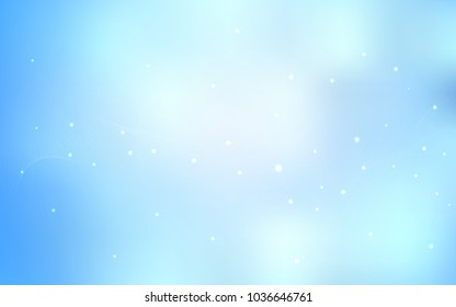 Light BLUE vector cover with spots. Abstract illustration with colored bubbles in nature style. The pattern can be used for aqua ad, booklets.