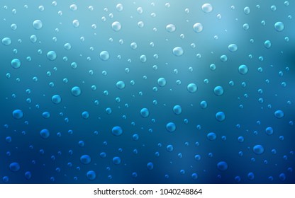 Light BLUE vector cover with spots. Blurred bubbles on abstract background with colorful gradient. Pattern can be used as texture of water, rain drops.