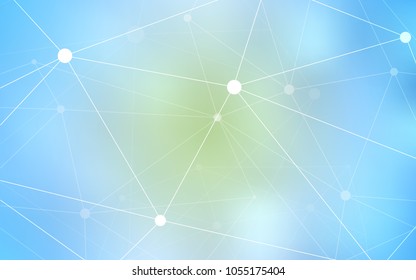 Light BLUE vector cover with spots, lines. Illustration with set of colorful abstract circles and lines. Pattern can be used for beautiful websites.