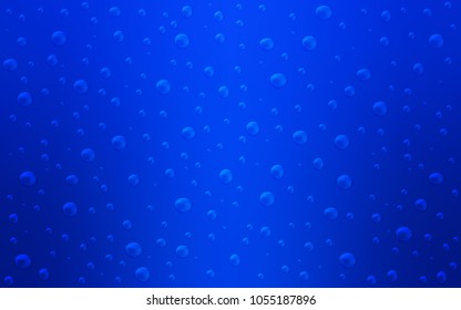 Light BLUE vector cover with spots. Glitter abstract illustration with blurred drops of rain. The pattern can be used for beautiful websites.