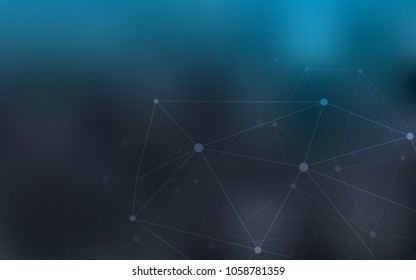Light BLUE vector cover with spots, lines. Abstract illustration with colorful discs and triangles. Pattern can be used as texture of wallpapers.