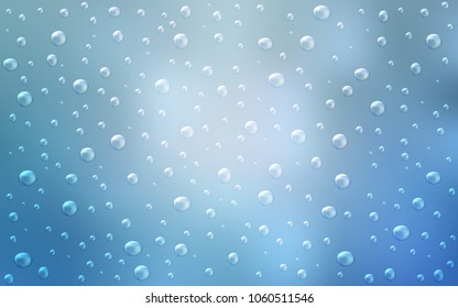 Light BLUE vector cover with spots. Glitter abstract illustration with blurred drops of rain. Completely new template for your brand book.