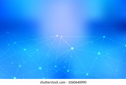 Light BLUE vector cover with spots, lines. Colorful illustration with circles and lines in futuristic style. Pattern can be used as texture of wallpapers.