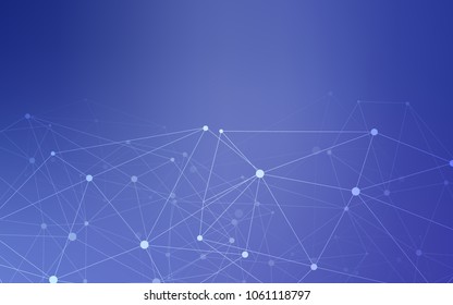 Light BLUE vector cover with spots, lines. Colorful illustration with circles and lines in futuristic style. Completely new template for your brand book.